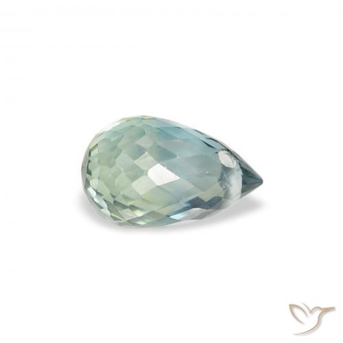 Safira Cerceta Natural 0.90ct, Briolette, VS