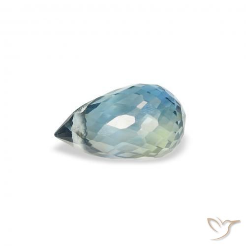 Safira Cerceta Natural 0.90ct, Briolette, VS