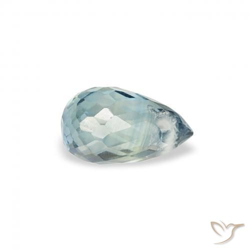 Safira Cerceta Natural 0.53ct, Briolette, VS