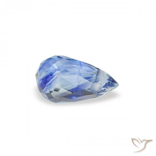 Safira Azul claro Natural 0.34ct, Briolette, VS