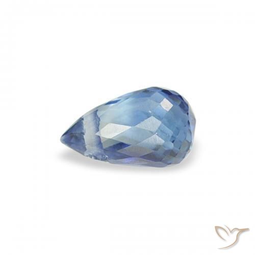 Safira Azul claro Natural 0.34ct, Briolette, VS