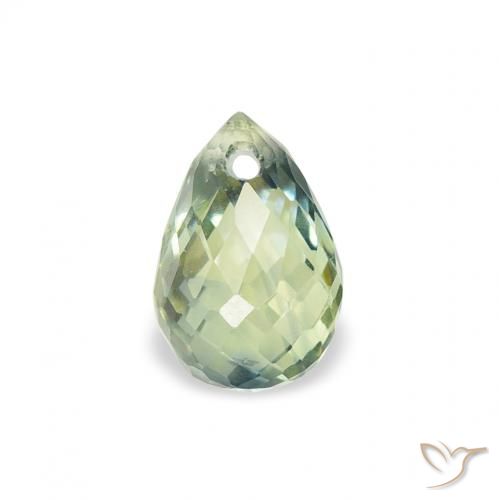 0.85ct Natural Luz verde Safira, Briolette, VS