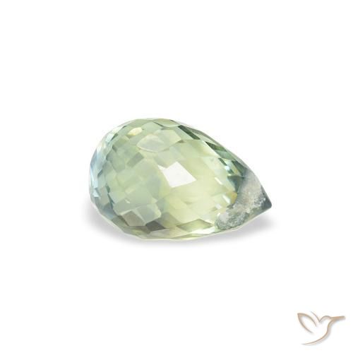 Safira Luz verde Natural 0.85ct, Briolette, VS