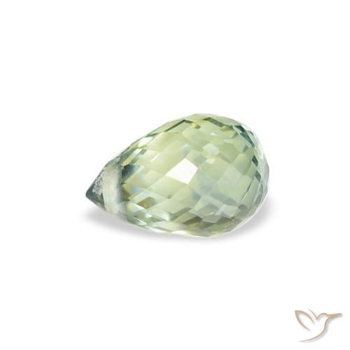 Safira Luz verde Natural 0.85ct, Briolette, VS