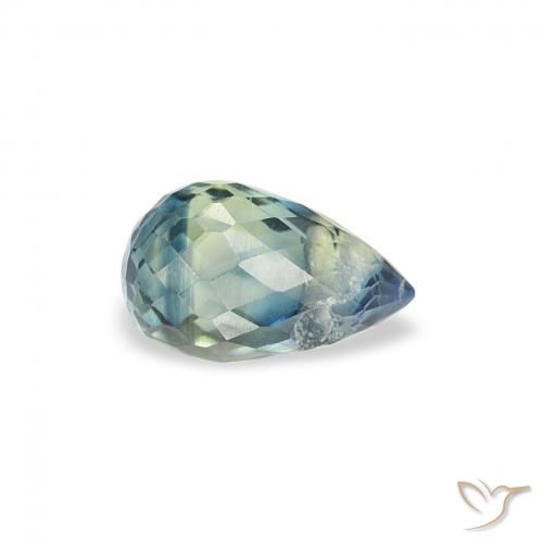 Safira Cerceta Natural 0.54ct, Briolette, VS