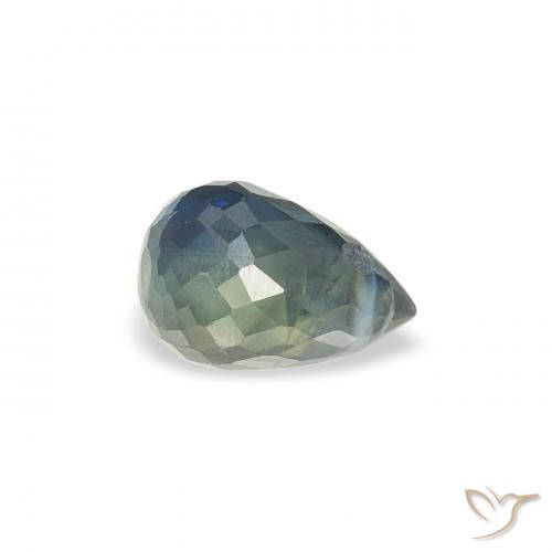 Safira Cerceta Natural 0.52ct, Briolette, VS