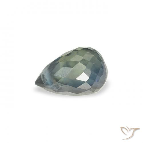 Safira Cerceta Natural 0.52ct, Briolette, VS