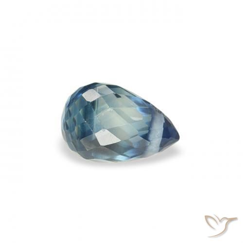 Safira Cerceta Natural 0.46ct, Briolette, VS