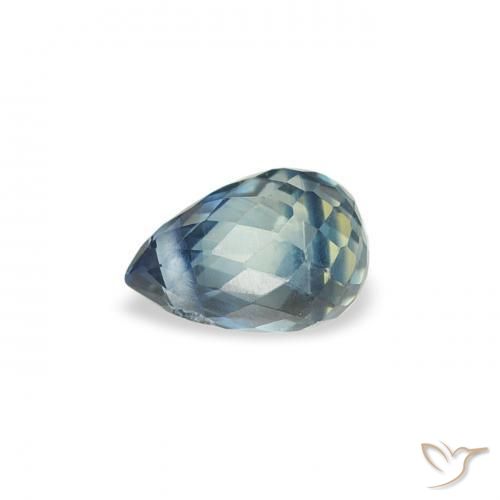 Safira Cerceta Natural 0.46ct, Briolette, VS