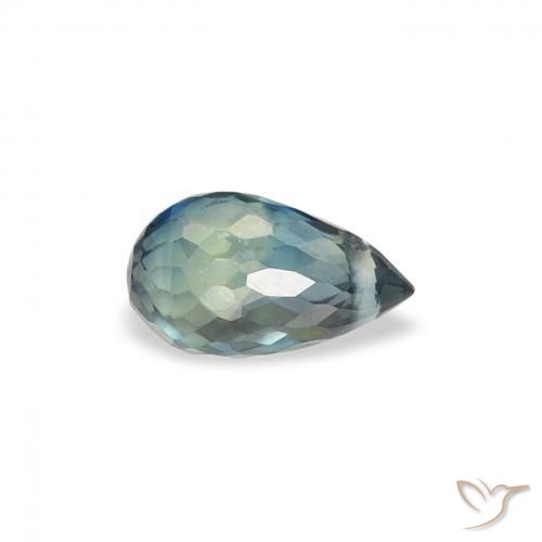 Safira Cerceta Natural 0.51ct, Briolette, VS