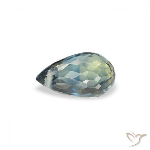 Safira Cerceta Natural 0.51ct, Briolette, VS