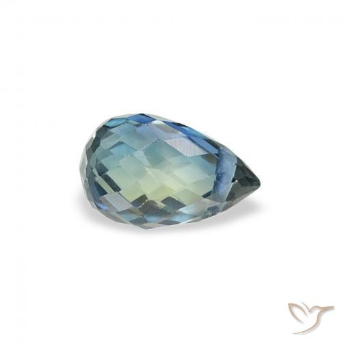 Safira Cerceta Natural 0.57ct, Briolette, VS