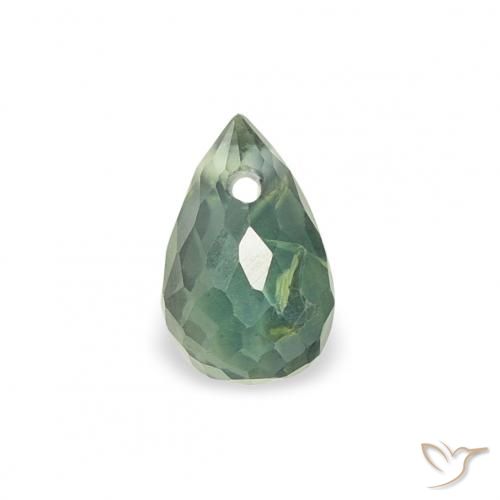 0.38ct Natural Verde médio Safira, Briolette, VS
