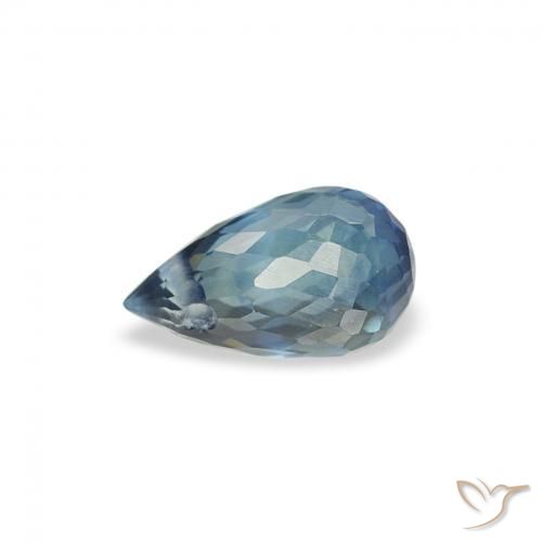 Safira Cerceta Natural 0.55ct, Briolette, VS