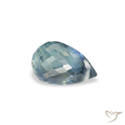 Safira Cerceta Natural 0.86ct, Briolette, VS