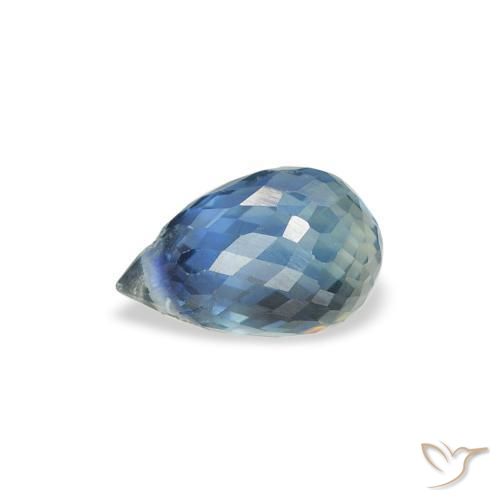 Safira Cerceta Natural 0.86ct, Briolette, VS