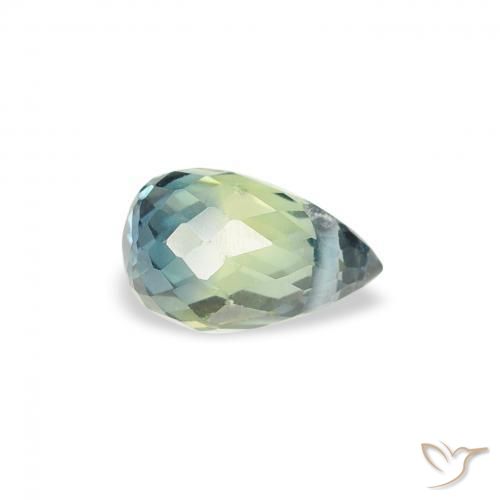Safira Cerceta Natural 0.59ct, Briolette, VS