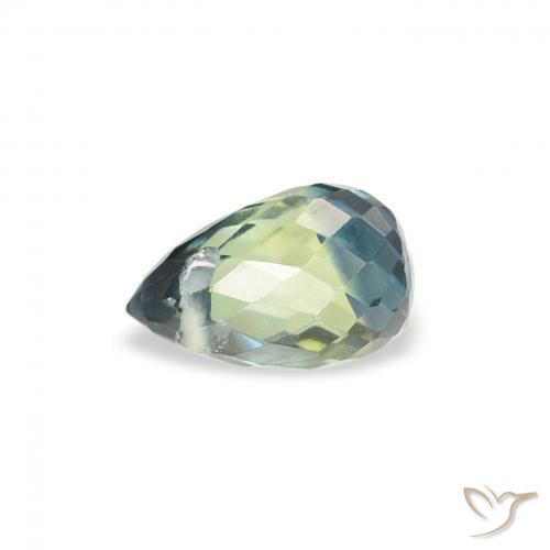 Safira Cerceta Natural 0.59ct, Briolette, VS