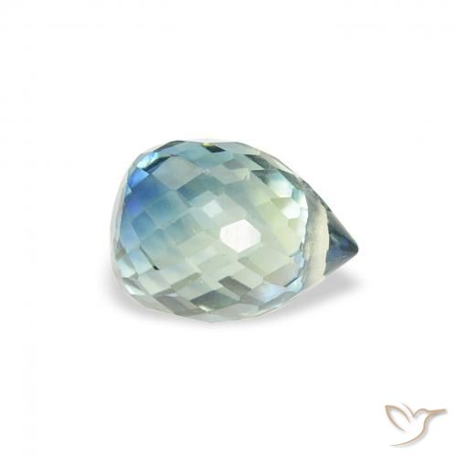Safira Cerceta Natural 0.93ct, Briolette, VS