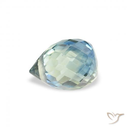Safira Cerceta Natural 0.93ct, Briolette, VS