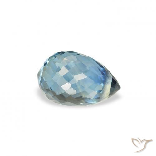 Safira Cerceta Natural 0.95ct, Briolette, VS