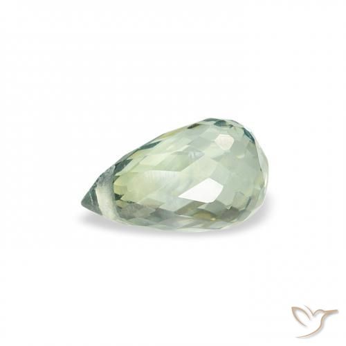 Safira Luz verde Natural 0.68ct, Briolette, VS