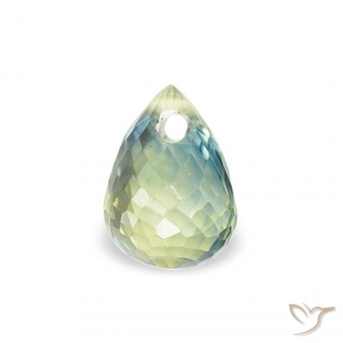 0.43ct Natural Verde Sábio Claro Safira, Briolette, VS