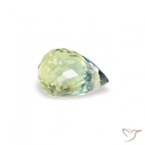Safira Verde Sábio Claro Natural 0.43ct, Briolette, VS