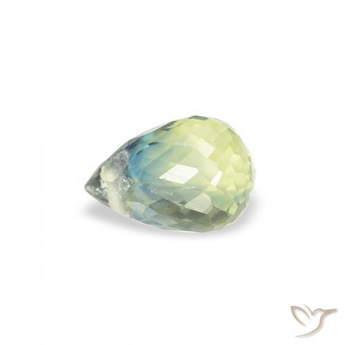 Safira Verde Sábio Claro Natural 0.43ct, Briolette, VS