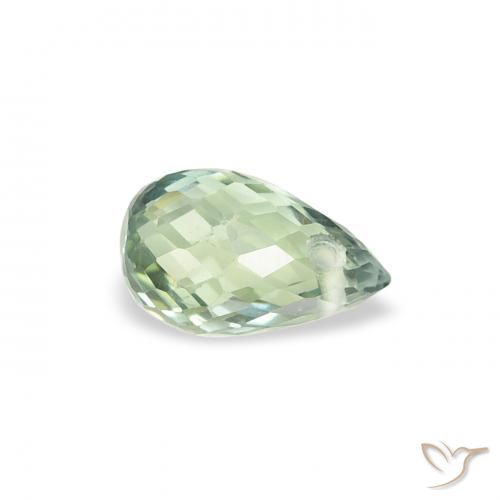 Safira Verde Sábio Claro Natural 0.49ct, Briolette, VS