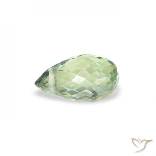 Safira Verde Sábio Claro Natural 0.49ct, Briolette, VS