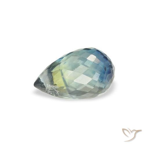Safira Verde Terroso Natural 0.93ct, Briolette, VS