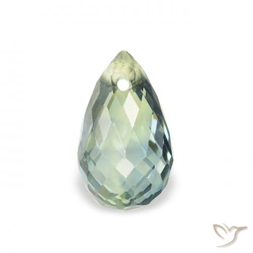 0.75ct Natural Verde Floresta Claro Safira, Briolette, VS