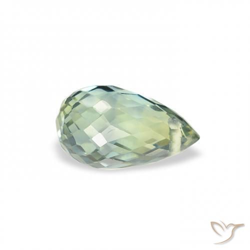 Safira Verde Floresta Claro Natural 0.75ct, Briolette, VS