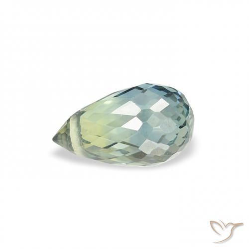 Safira Verde Floresta Claro Natural 0.75ct, Briolette, VS