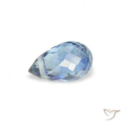 Safira Azul claro Natural 0.48ct, Briolette, VS