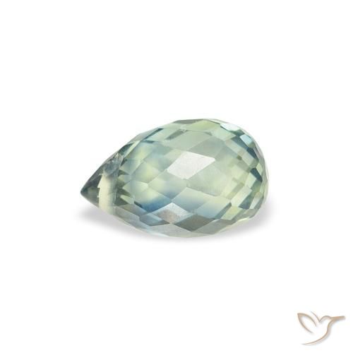 Safira Cerceta Natural 0.84ct, Briolette, VS