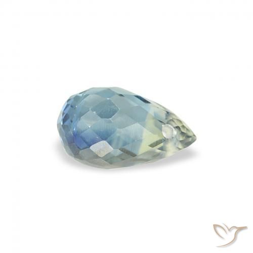 Safira Cerceta Natural 0.65ct, Briolette, VS