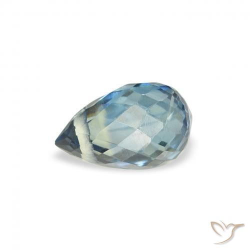 Safira Cerceta Natural 0.65ct, Briolette, VS