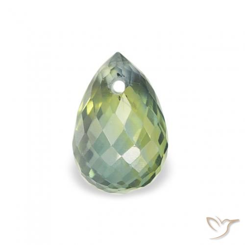 0.67ct Natural Luz verde Safira, Briolette, VS