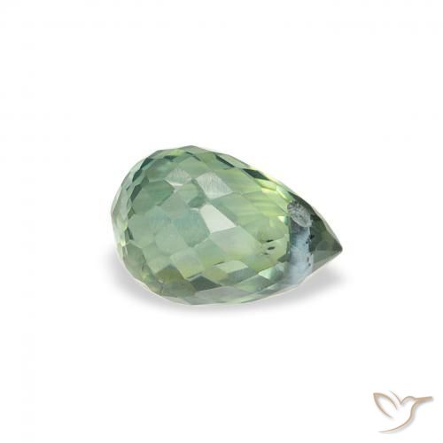 Safira Luz verde Natural 0.67ct, Briolette, VS