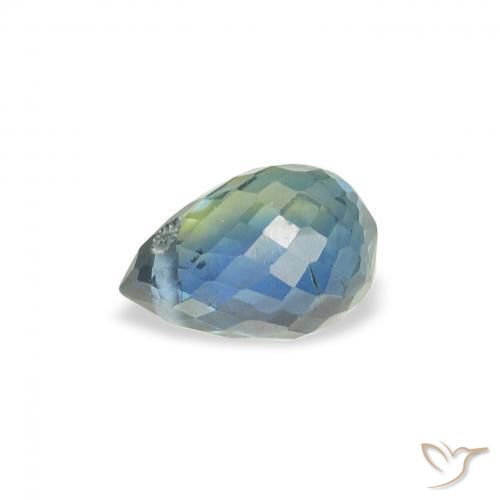 Safira Luz verde Natural 0.67ct, Briolette, VS