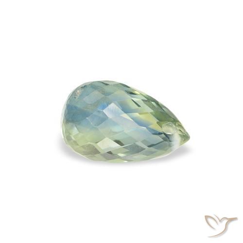 Safira Cerceta Natural 0.83ct, Briolette, VS