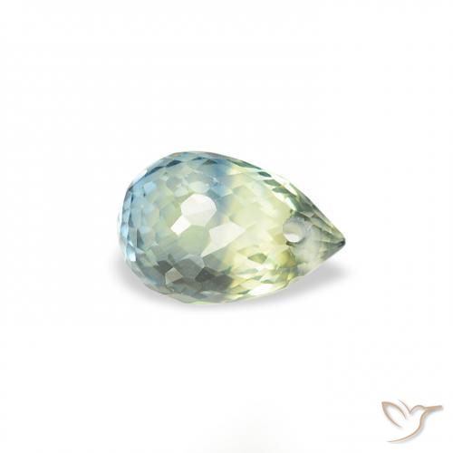 Safira Cerceta Natural 0.68ct, Briolette, VS