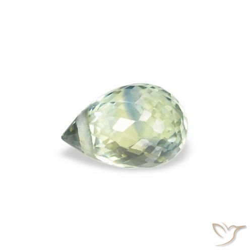 Safira Cerceta Natural 0.68ct, Briolette, VS
