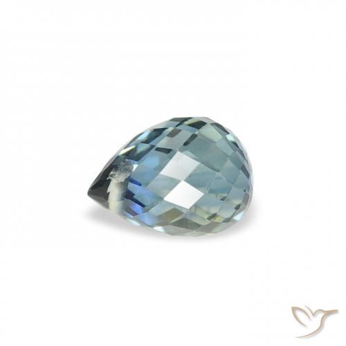 Safira Cerceta Natural 0.65ct, Briolette, VS