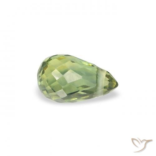 Safira Luz verde Natural 0.42ct, Briolette, VS