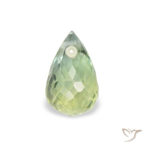 0.74ct Natural Verde Sábio Claro Safira, Briolette, VS