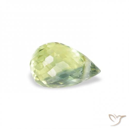 Safira Verde Sábio Claro Natural 0.74ct, Briolette, VS