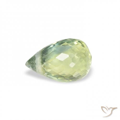 Safira Verde Sábio Claro Natural 0.74ct, Briolette, VS